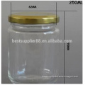 250ml round shape glass jar